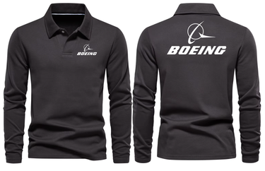 BOEING LOGO LONG SLEEVE POLO